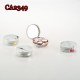 D-CA2349 MARBLE ROUND CONTACT LENS CASE WITH MIRROR