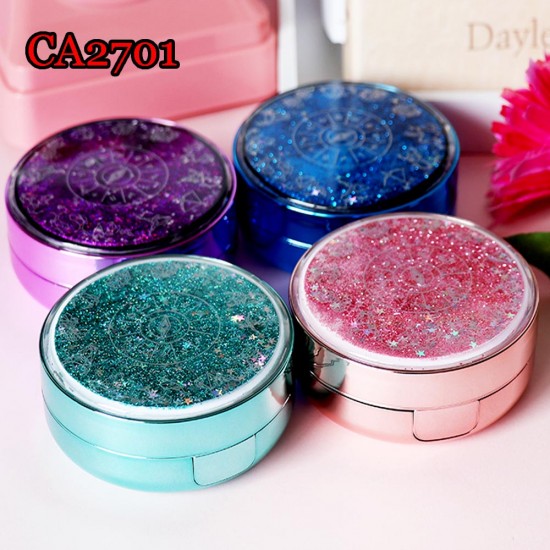 D-CA2701 CONSTELLATION QUICKSAND CONTACT LENS CASE WITH MIRROR