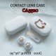 D-CA5520  DIAMOND HELLO KITTY HEAD PU COVER IRON CONTACT LENS CASE