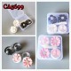 D-CA5699 2PCS SET METAL FLOWER CONTACT LENS CASE