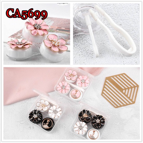 D-CA5699 2PCS SET METAL FLOWER CONTACT LENS CASE D-CA5699 2PCS SET METAL FLOWER CONTACT LENS CASE