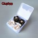 D-CA5699 2PCS SET METAL FLOWER CONTACT LENS CASE