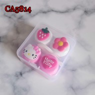 D-CA5814 2PCS SET PINK HELLO KITTY CONTACT LENS CASE