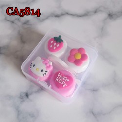 D-CA5814 2PCS SET PINK HELLO KITTY CONTACT LENS CASE
