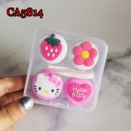 D-CA5814 2PCS SET PINK HELLO KITTY CONTACT LENS CASE