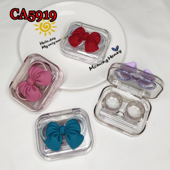 D-CA5919 BOW CLEAR CONTACT LENS CASE D-CA5919 BOW CLEAR CONTACT LENS CASE