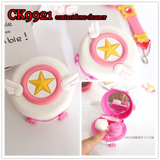 D-CK9921 CARD CAPTOR SAKURA DECO ROUND CONTACT LENS CLEANER D-CK9921 CARD CAPTOR SAKURA DECO ROUND CONTACT LENS CLEANER