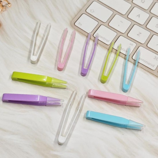 D-CW0711 (5PCS) SMALL COLORFUL SOFT CONTACT LENS TWEEZERS