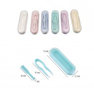 D-CW0745 MACAROON CONTACT LENS TWEEZERS AND LENS INSERTER SET（6PCS MIX)