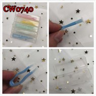 D-CW0740 SOFT COLORFUL PLASTIC CONTACT LENS TWEEZERS AND INSERTER SET