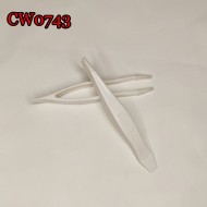 D-CW0743 WHITE LONG 11.5CM  SOFT CONTACT LENS TWEEZERS 