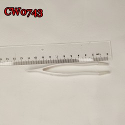 D-CW0743 WHITE LONG 11.5CM  SOFT CONTACT LENS TWEEZERS 