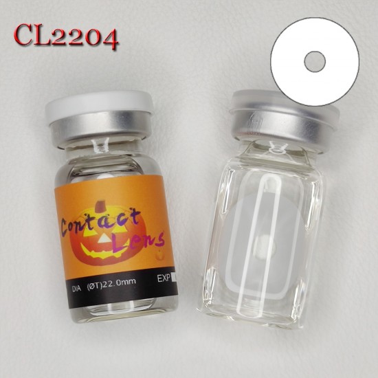 C-CL2204 22MM FULL EYE WHITE SCLERA COLOR CONTACT LENS  (2PCS/PAIR)