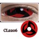 C-CL2206 22MM FULL EYE KAKASHI RED SCLERA COLOR CONTACT LENS(2PCS/PAIR)