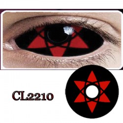 C-CL2210 22MM FULL EYE SAKUKE RED SCLERA COLOR CONTACT LENS(2PCS/PAIR)