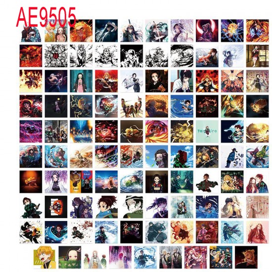 E-AE9505 250PCS/PACK DIFFERENT DEMON SLAYER ANIME PVC MIX STICKERS E-AE9505 250PCS/PACK DIFFERENT DEMON SLAYER ANIME PVC MIX STICKERS