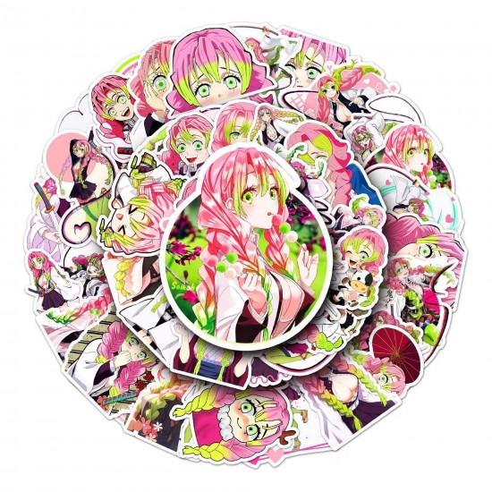 E-AE9511 50PCS/PACK DIFFERENT DEMON SLAYER KANROJI MITSURI ANIME PVC MIX STICKERS E-AE9511 50PCS/PACK DIFFERENT DEMON SLAYER KANROJI MITSURI ANIME PVC MIX STICKERS
