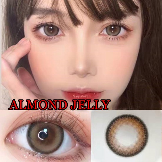 B-ALMOND JELLY BROWN COLOR SOFT CONTACT LENS (2PCS/PAIR)