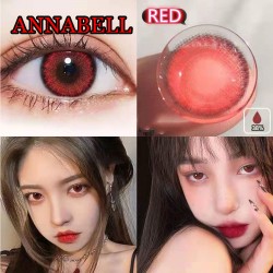 A-ANNABELL RED COLOR SOFT CONTACT LENS  (2PCS/PAIR)