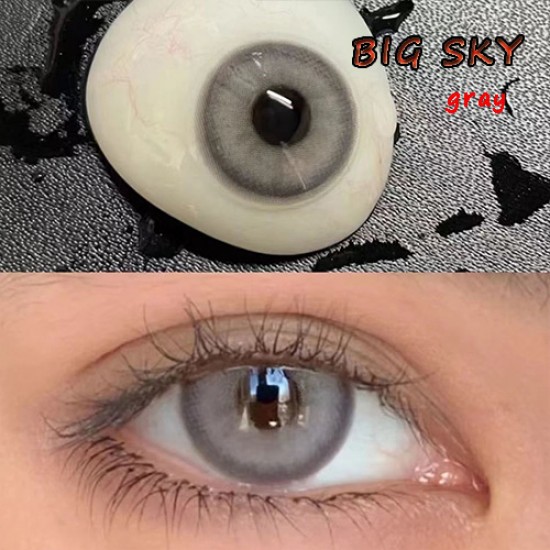 B-BIG SKY GRAY COLOR SOFT CONTACT LENS (2PCS/PAIR)