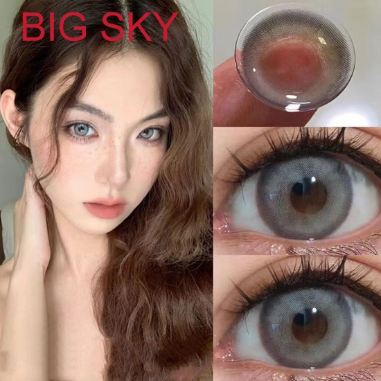 B-BIG SKY GRAY COLOR SOFT CONTACT LENS (2PCS/PAIR)