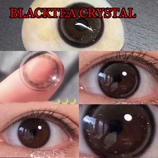 B-BLACKTEA CRYSTAL Black COLOR CONTACT LENS (2PCS/PAIR)