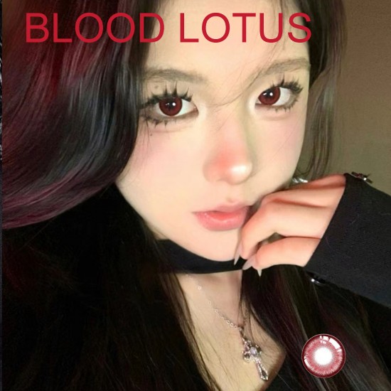 B-BLOOD LOTUS RED COSPLAY COLOR CONTACT LENS  (2PCS/PAIR)