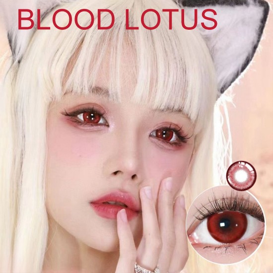 B-BLOOD LOTUS RED COSPLAY COLOR CONTACT LENS  (2PCS/PAIR)