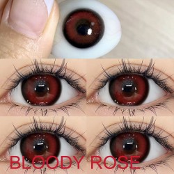 A-BLOOD ROSE RED COSPLAY COLOR CONTACT LENS  (2PCS/PAIR)