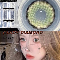 B-CANDY DIAMOND GREEN COLOR SOFT CONTACT LENS (2PCS/PAIR)