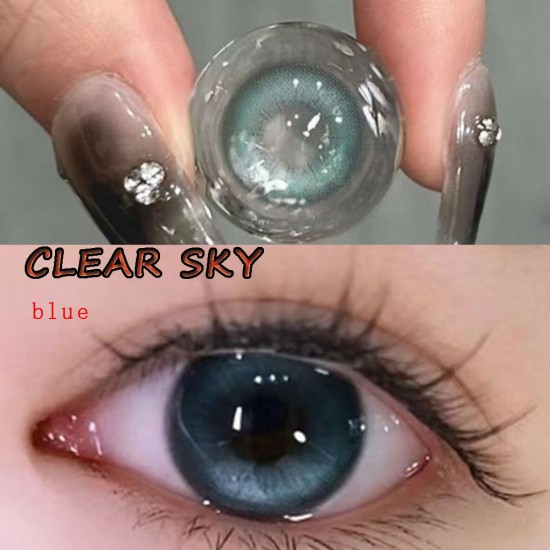 B-CLEAR SKY BLUE COLOR SOFT CONTACT LENS (2PCS/PAIR)