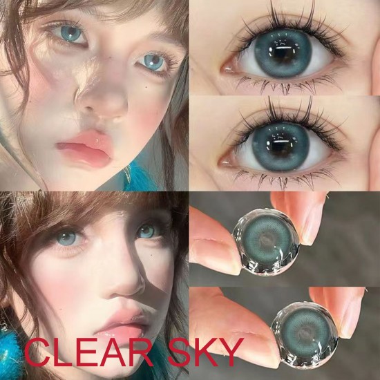 B-CLEAR SKY BLUE COLOR SOFT CONTACT LENS (2PCS/PAIR)