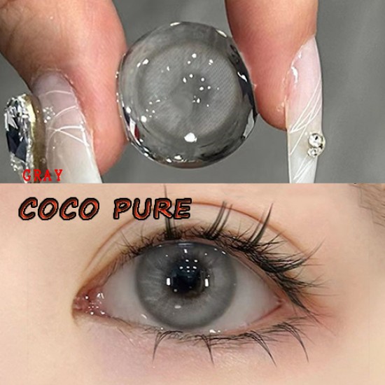 B-COCO PURE GRAY  COLOR SOFT CONTACT LENS (2PCS/PAIR)