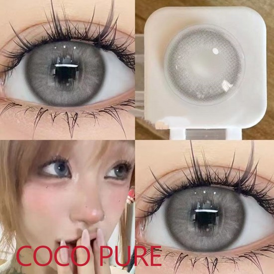 B-COCO PURE GRAY  COLOR SOFT CONTACT LENS (2PCS/PAIR)