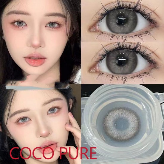 B-COCO PURE GRAY  COLOR SOFT CONTACT LENS (2PCS/PAIR)