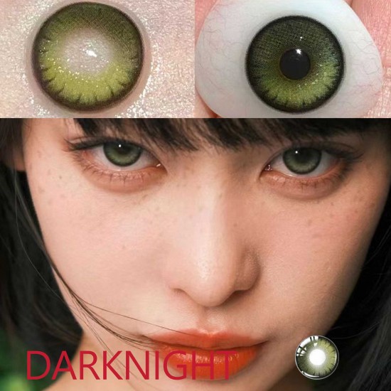 B-DARKNIGHT GREEN COLOR CONTACT LENSES  (2PCS/PAIR)