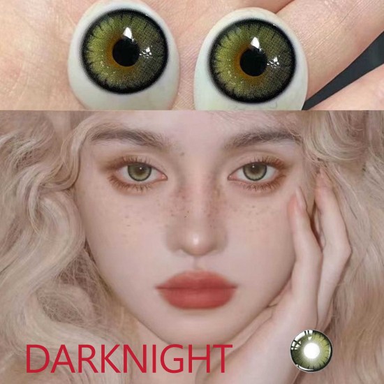 B-DARKNIGHT GREEN COLOR CONTACT LENSES  (2PCS/PAIR)