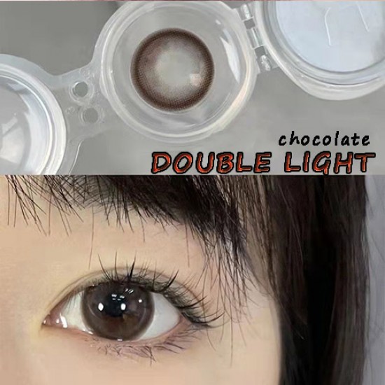 B-DOUBLE LIGHT CHOCOLATE COLOR CONTACT LENS (2PCS/PAIR)
