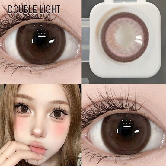 B-DOUBLE LIGHT CHOCO COLOR SOFT CONTACT LENS (2PCS/PAIR)
