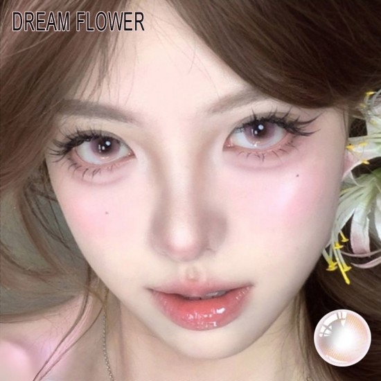 A-DREAM FLOWER PINK COLOR SOFT CONTACT LENS (2PCS/PAIR)