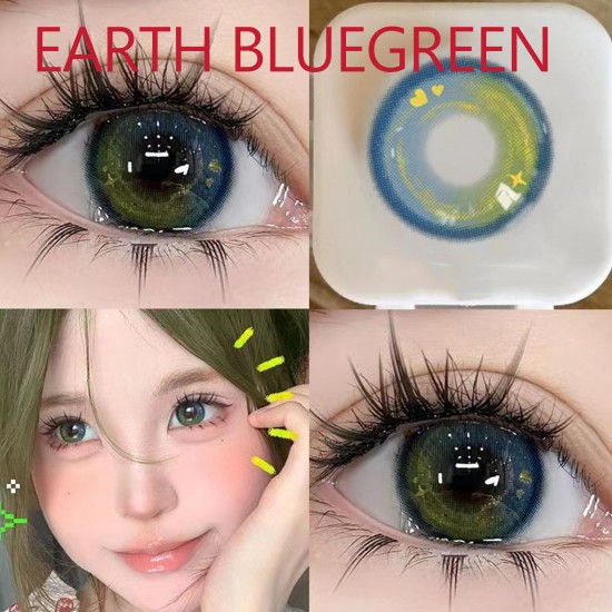 B-EARTH BLUEGREEN COLOR CONTACT LENS (2PCS/PAIR) B-EARTH BLUEGREEN COLOR CONTACT LENS (2PCS/PAIR)