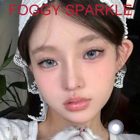 B-FOGGY SPARKLE GRAY COLOR SOFT CONTACT LENS (2PCS/PAIR)