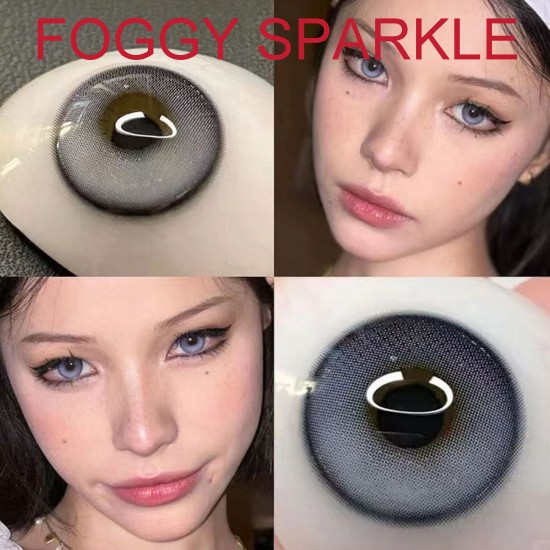 B-FOGGY SPARKLE GRAY COLOR SOFT CONTACT LENS (2PCS/PAIR)