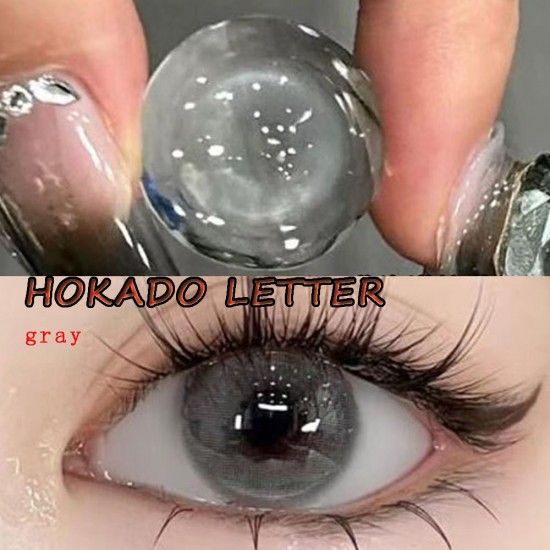 B-HOKADO LETTER GRAY COLOR SOFT CONTACT LENS (2PCS/PAIR)