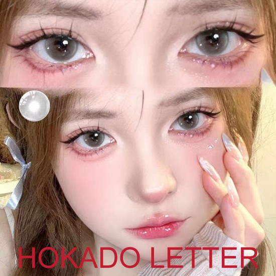 B-HOKADO LETTER GRAY COLOR SOFT CONTACT LENS (2PCS/PAIR)