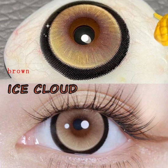 B-ICE CLOUD BROWN COLOR SOFT CONTACT LENS (2PCS/PAIR)