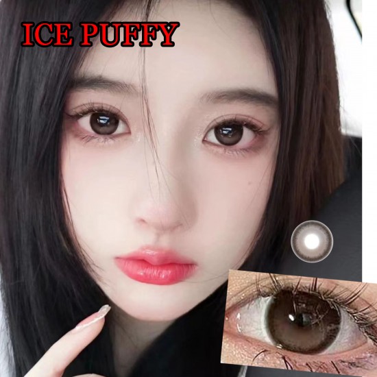 B-ICE PUFFY BROWN COLOR SOFT CONTACT LENS (2PCS/PAIR)