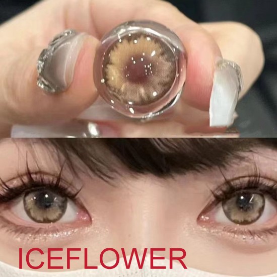 B-ICEFLOWER YELLOW COLOR SOFT CONTACT LENS (2PCS/PAIR)