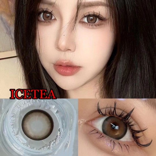 B-ICETEA GRAY BROWN COLOR SOFT CONTACT LENS (2PCS/PAIR)