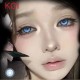 A-KOI BLUE COLOR SOFT CONTACT LENS (2PCS/PAIR)